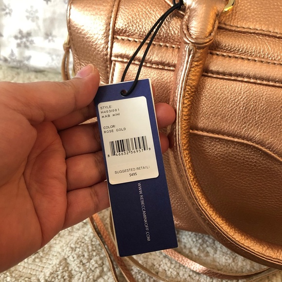 Rebecca Minkoff MAB Mini Satchel in Rosegold - Picture 7 of 17